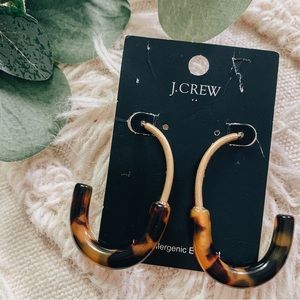 Jcrew Tortoise Shell Hoop Earrings